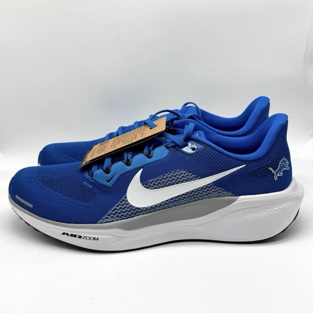 Nike Mens Detroit Lions Pegasus 41 Shoes Blue Sz 8.5 New IB3206-400 NFL Football